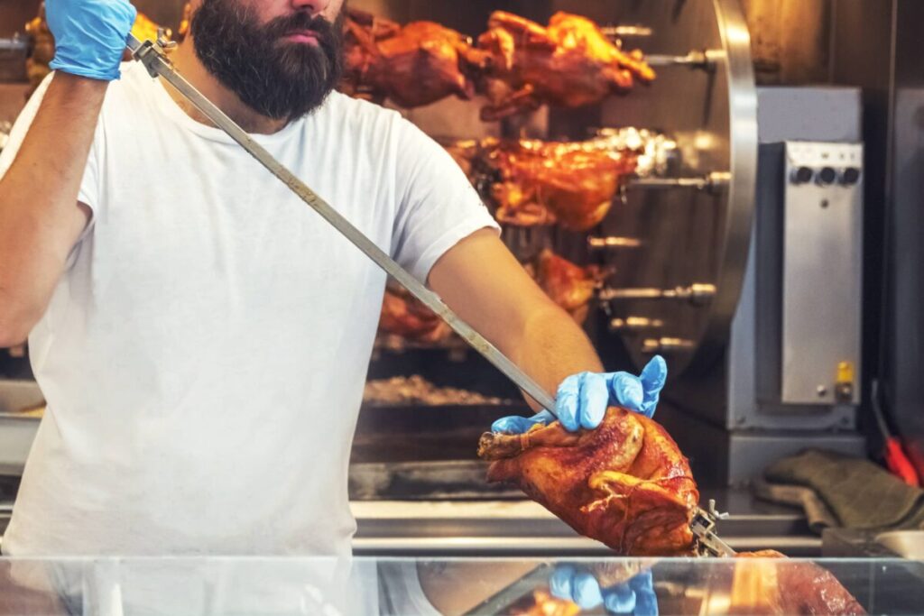 cómo montar un asador de pollos