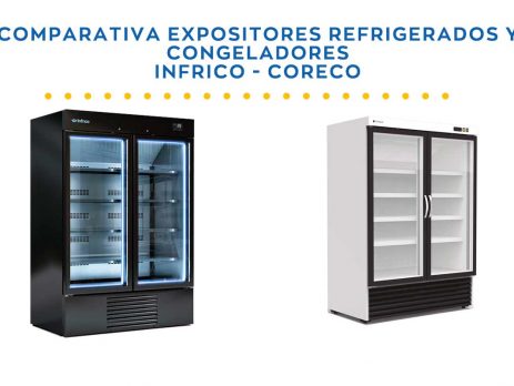 Expositor refrigerado y expositor congelador Infrico vs. Coreco