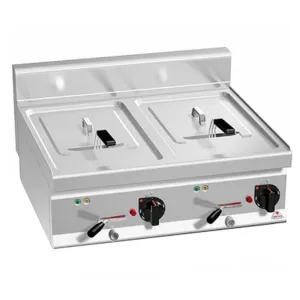 Home Freidora eléctrica Fondo 600 Capacidad 10+10 Litros Marca BERTO'S E6F10-6BS