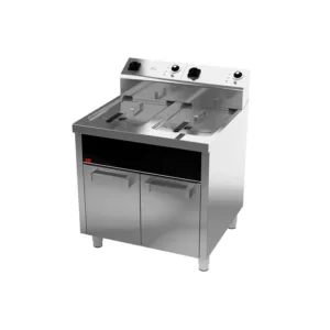 Home Freidoras Eléctricas con Estante Serie 750 Marca HR FAINCA de dos cubas
