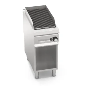 Home Parrilla BERTOS modelo SG9PLG40M piedra volcánica a gas y mueble