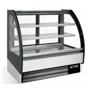 Home Infrico vitrina caliente ambar cristal curvo