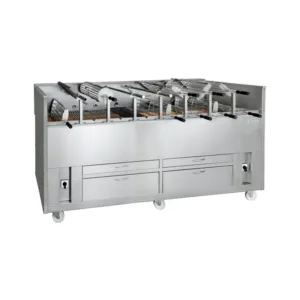 Asadores Carbón Vegetal Rotativos Doble - GRELHACO